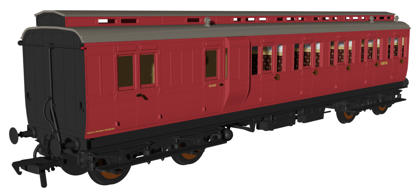 'Evolution' 48' BR Crimson Non-Corridor Carriage No.E51876E, E52305E & E51366E Triple Pack