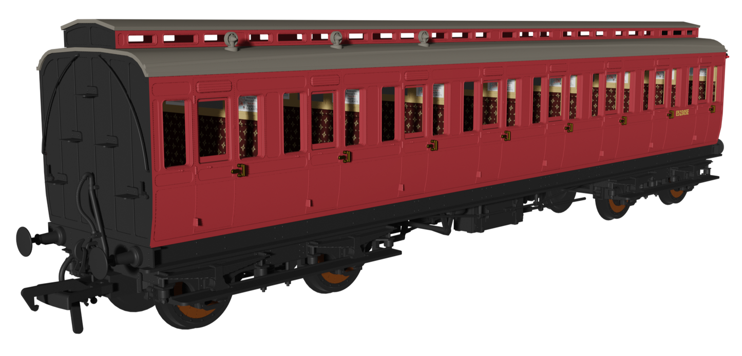 'Evolution' 48' BR Crimson Non-Corridor Carriage No.E51876E, E52305E & E51366E Triple Pack