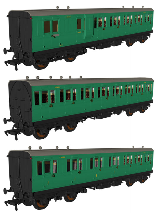 'Evolution' 48' BR Malachite Non-Corridor Carriage No.S8459, S7963 & S9004 Triple Pack