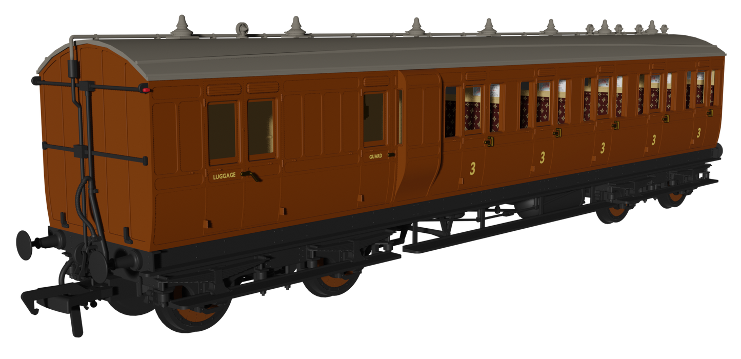'Evolution' 48' Generic Brown Non-Corridor Carriage Brake Third