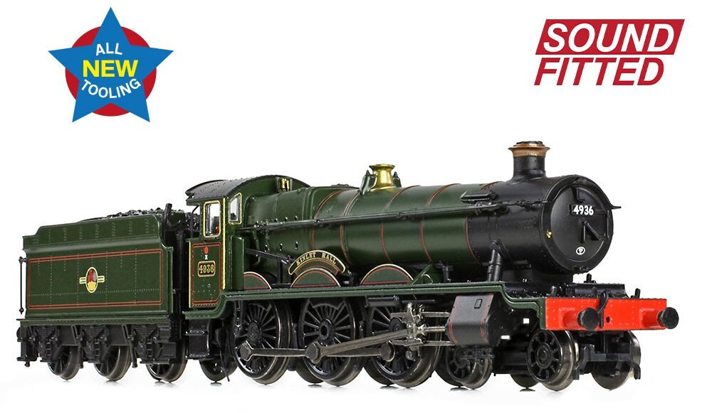 GWR 49XX 'Hall' 4936 'Kinlet Hall' BR Lined Green (Late Crest) Steam Locomotive - DCC Sound