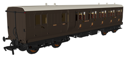 'Evolution' 48' SECR Wellington Brown Non-Corridor Carriage No.1063, 885 & 1014 Triple Pack