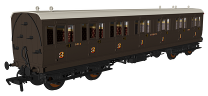 'Evolution' 48' SECR Wellington Brown Non-Corridor Carriage No.1063, 885 & 1014 Triple Pack