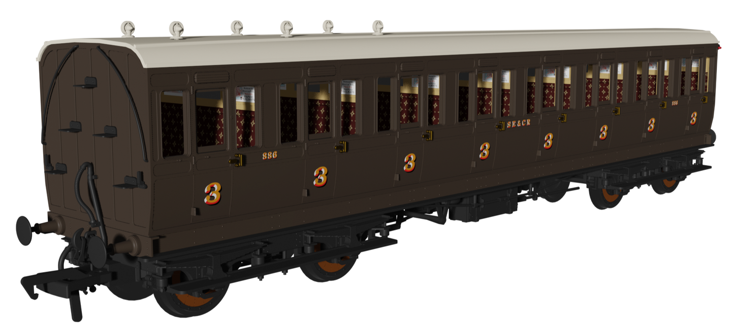 'Evolution' 48' SECR Wellington Brown Non-Corridor Third No.886