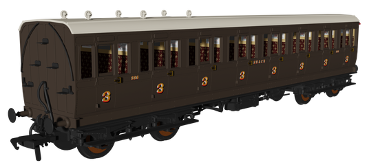 'Evolution' 48' SECR Wellington Brown Non-Corridor Third No.886