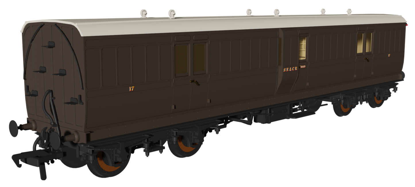 'Evolution' 48' SECR Wellington Brown Non-Corridor Full Brake No.17