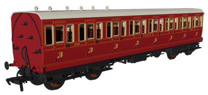 'Evolution' 48' SECR Red Non-Corridor Carriage No.1064, 883 & 1011 Triple Pack
