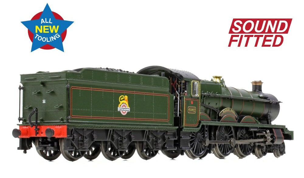 GWR 49XX 'Hall' 4962 'Ragley Hall' BR Lined Green (Early Emblem) Steam Locomotive - DCC Sound