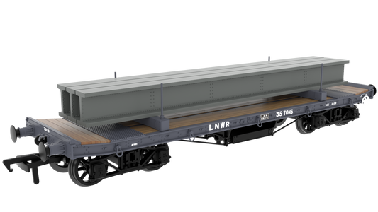 WD 35T Rectank No.79110 LNWR Grey (Girder Load on Bolsters)