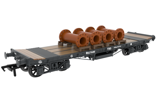 WD 35T Rectank No.17313 GWR Grey (Pipe Load)