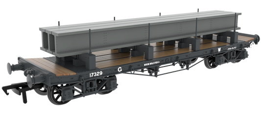 985009 WD 35T Rectank No.17329 GWR Grey 1940s (Girder Load on Bolsters)