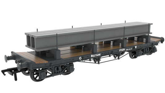 WD 35T Rectank No.17329 GWR Grey 1940s (Girder Load)
