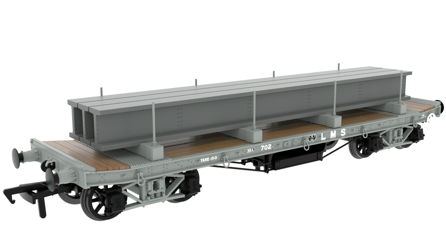 WD 35T Rectank No.702 LMS Grey (Girder Load on Bolsters)