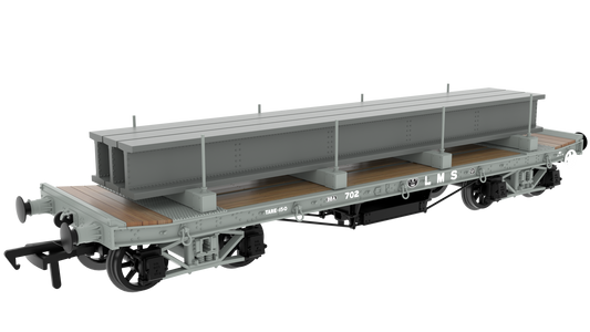 WD 35T Rectank No.702 LMS Grey (Girder Load on Bolsters)