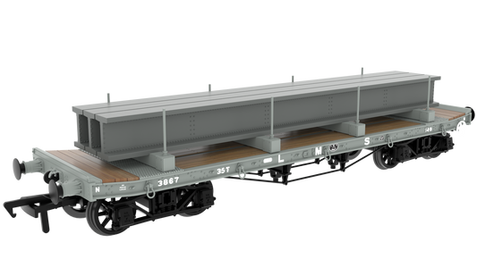 WD 35T Rectank No.3867 LMS Grey (Girder Load on Bolsters)