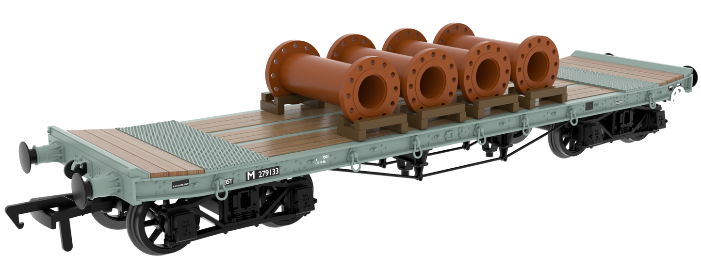 985014 WD 35T Rectank No.M279133 BR Grey (Pipe Load)