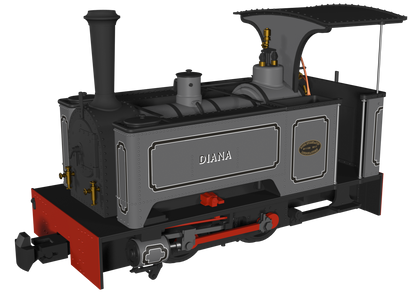 Sirdar Class 0-4-0 Kerr, Stuart & Co. Long-Tank 'Diana’ Lined Grey (As Preserved) Steam Locomotive - DCC Fitted