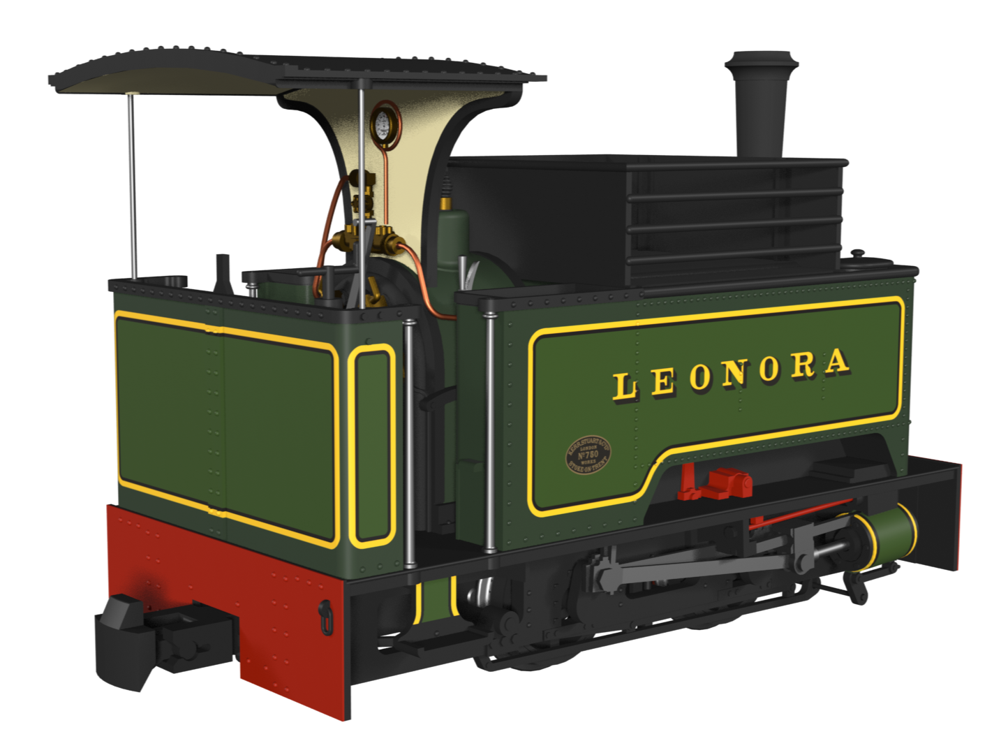Sirdar Class 0-4-0 Kerr, Stuart & Co. Long-Tank ‘Leonora’ Lined Green Steam Locomotive - DCC Fitted