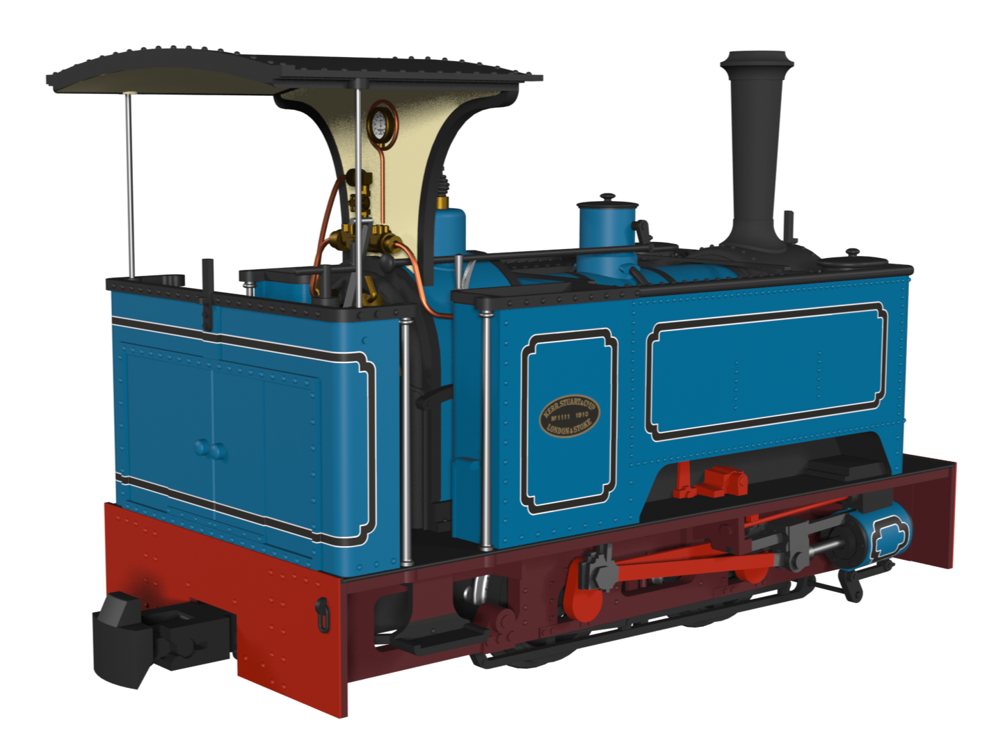 Sirdar Class 0-4-0 Kerr, Stuart & Co. Long-Tank Lined Blue Steam Locomotive