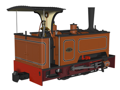 Sirdar Class 0-4-0 Kerr, Stuart & Co. Long-Tank Lined Burnt Orange Steam Locomotive - DCC Fitted