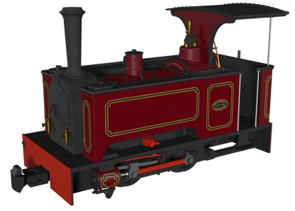 Sirdar Class 0-4-0 Kerr, Stuart & Co. Long-Tank Lined Maroon Steam Locomotive - DCC Fitted