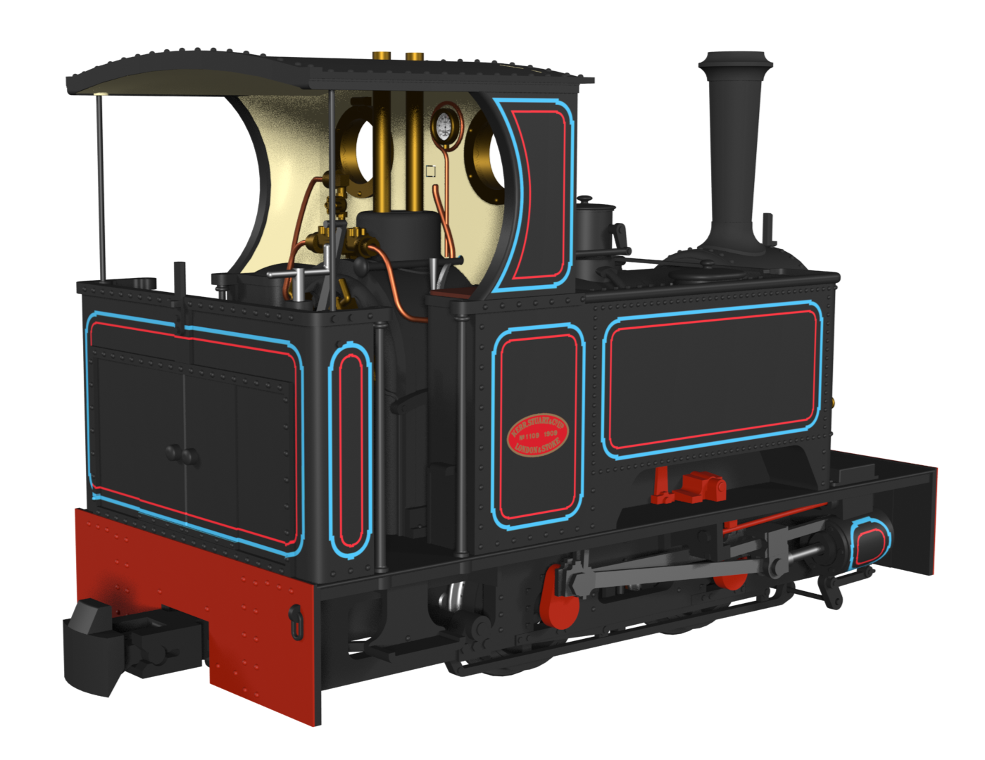 Sirdar Class 0-4-0 Kerr, Stuart & Co. Short-Tank 'What If' - Penrhyn Lined Black Steam Locomotive - DCC Fitted