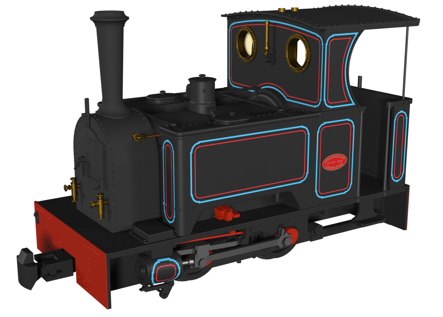 Sirdar Class 0-4-0 Kerr, Stuart & Co. Short-Tank 'What If' - Penrhyn Lined Black Steam Locomotive - DCC Fitted