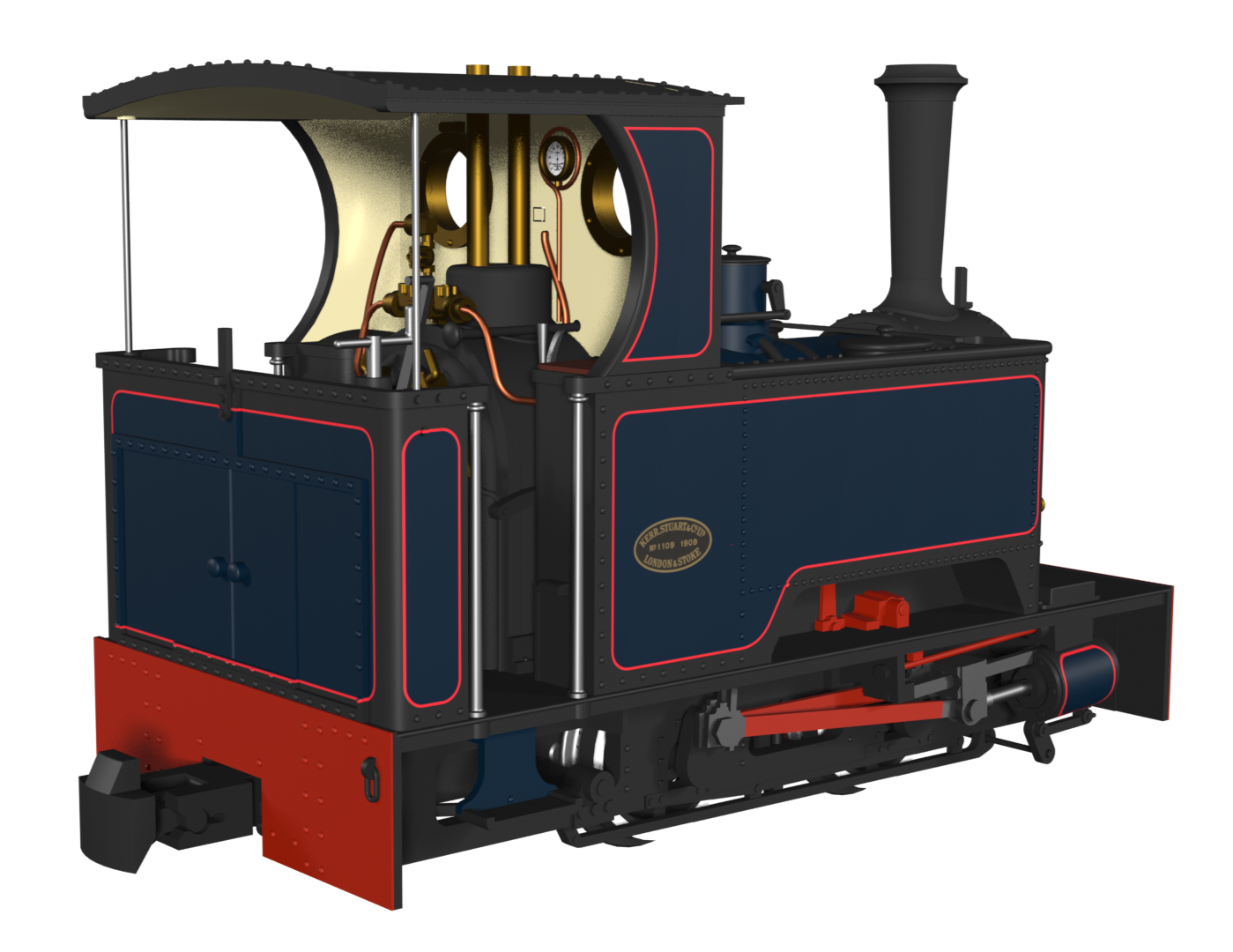 Sirdar Class 0-4-0 Kerr, Stuart & Co. Short-Tank 'What If' - Lined Dark Blue Steam Locomotive
