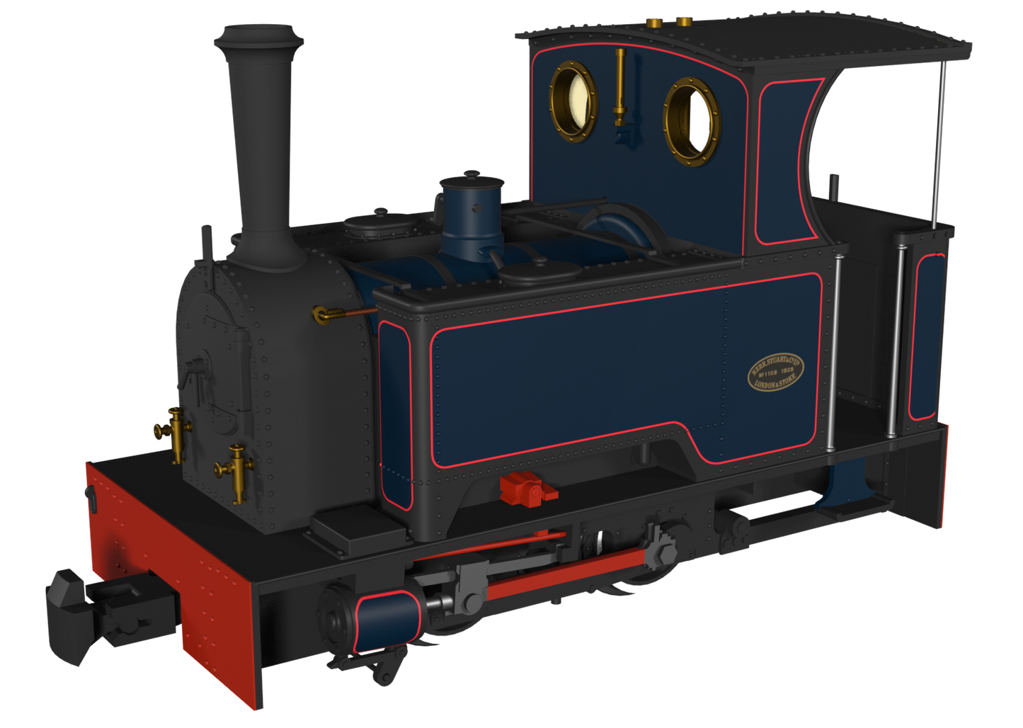 Sirdar Class 0-4-0 Kerr, Stuart & Co. Short-Tank 'What If' - Lined Dark Blue Steam Locomotive