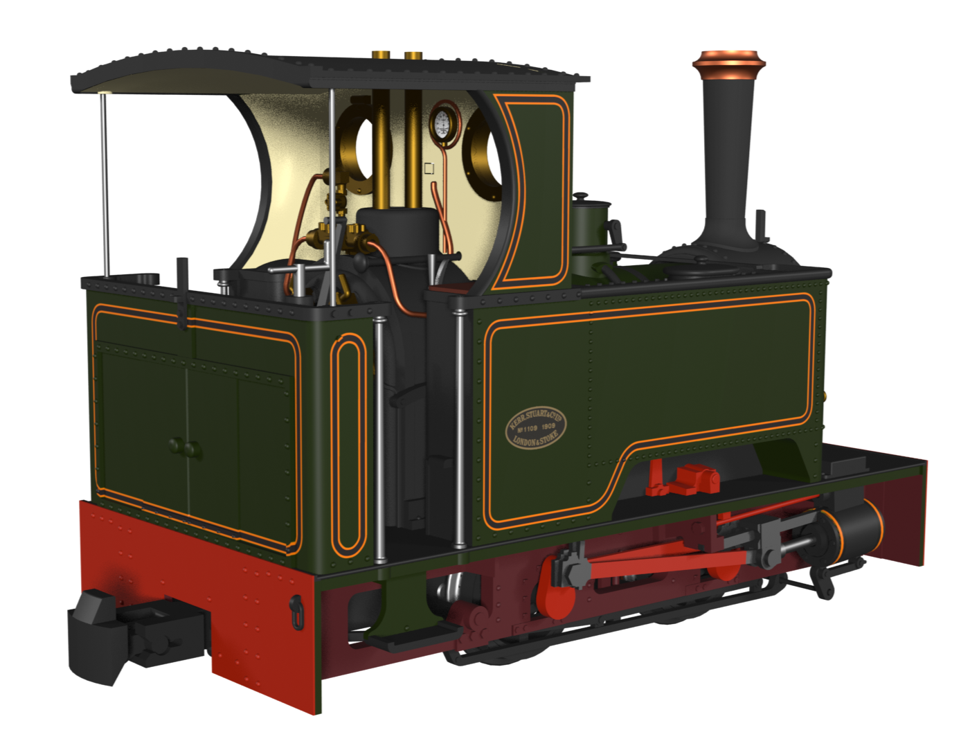 Sirdar Class 0-4-0 Kerr, Stuart & Co. Short-Tank 'What If' - Lined Green Steam Locomotive - DCC Fitted