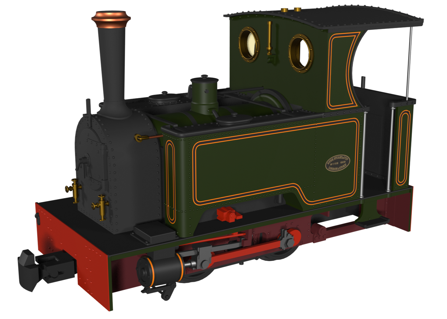 Sirdar Class 0-4-0 Kerr, Stuart & Co. Short-Tank 'What If' - Lined Green Steam Locomotive - DCC Fitted
