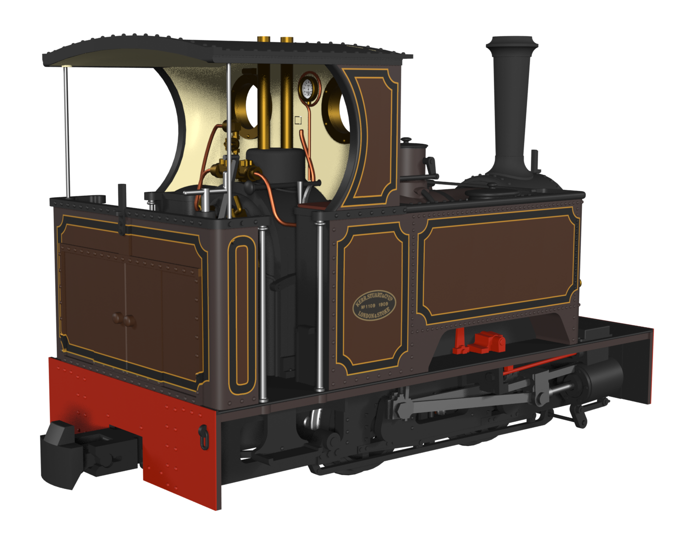 Sirdar Class 0-4-0 Kerr, Stuart & Co. Short-Tank 'What If' - Lined Umber Steam Locomotive - DCC Fitted