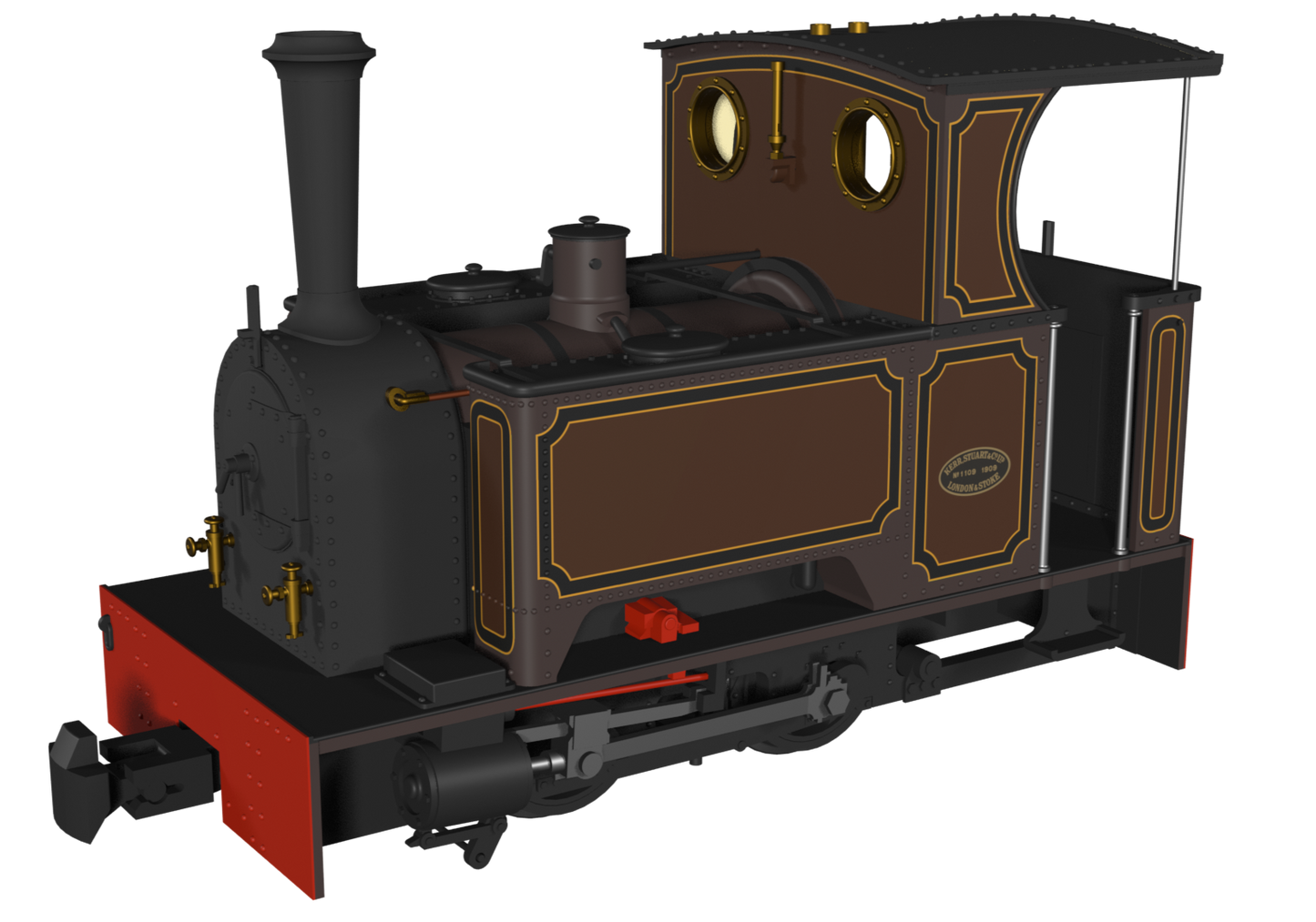 Sirdar Class 0-4-0 Kerr, Stuart & Co. Short-Tank 'What If' - Lined Umber Steam Locomotive - DCC Fitted