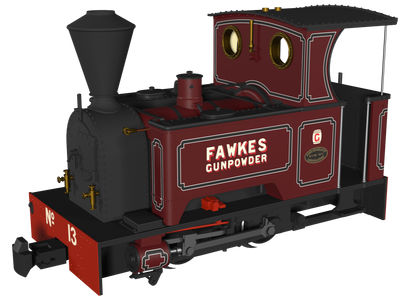 Sirdar Class 0-4-0 Kerr, Stuart & Co. Short-Tank 'What If' - G. Fawkes Lined Maroon Steam Locomotive - DCC Fitted