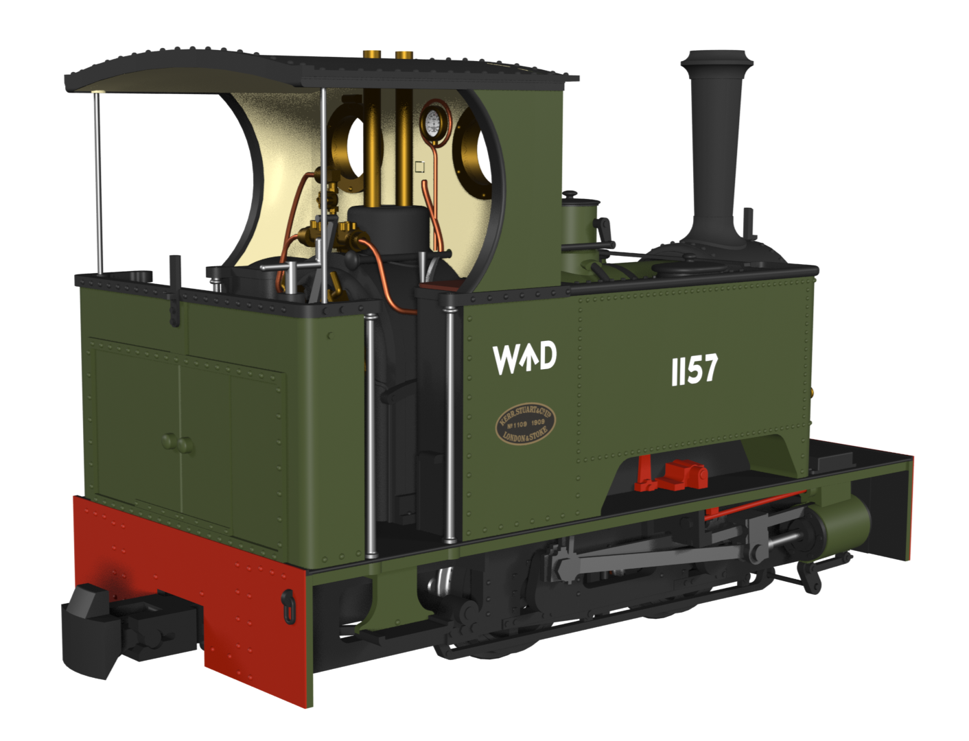 Sirdar Class 0-4-0 Kerr, Stuart & Co. Short-Tank 'What If' - WDLR Plain Green Steam Locomotive