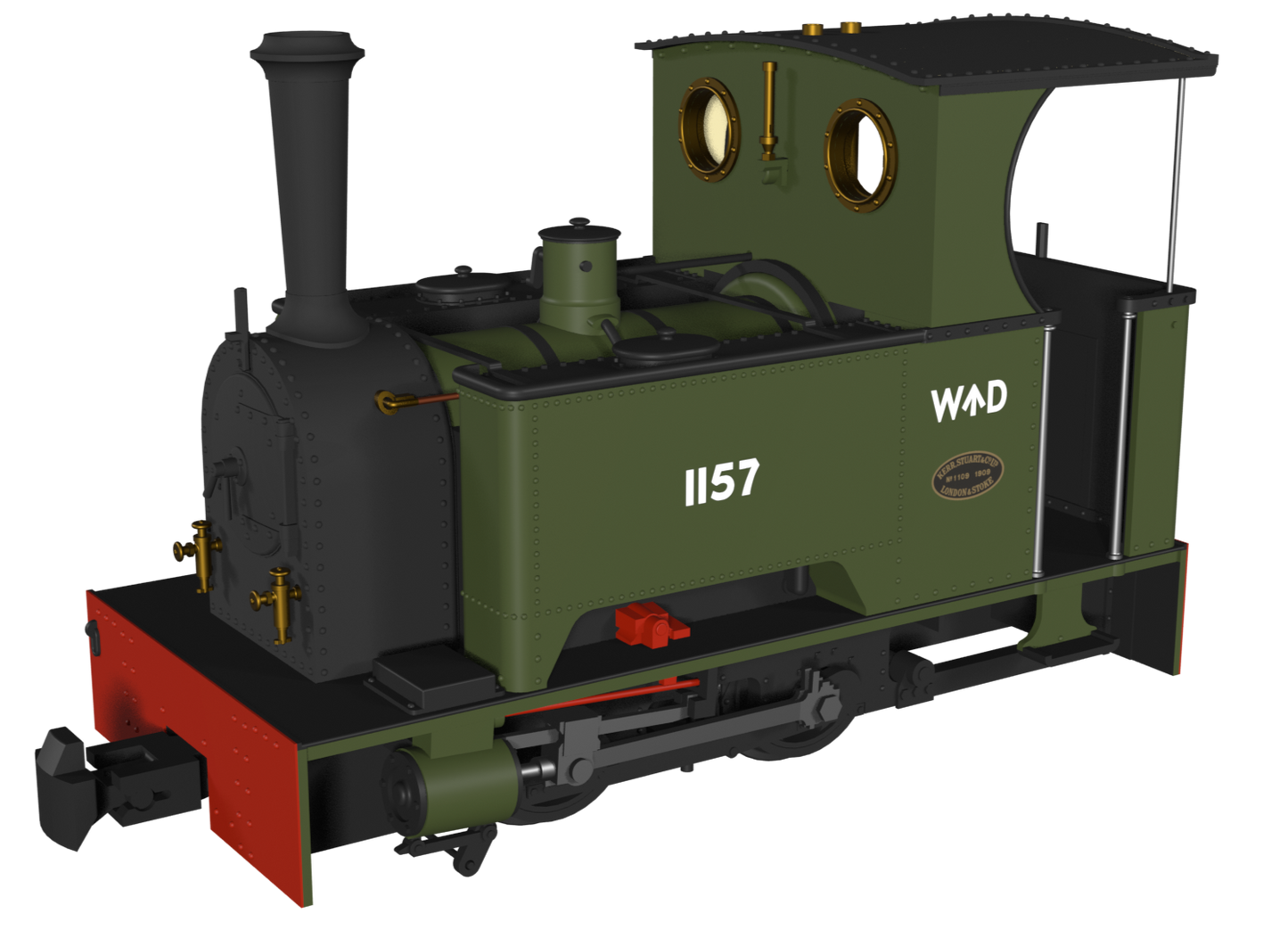 Sirdar Class 0-4-0 Kerr, Stuart & Co. Short-Tank 'What If' - WDLR Plain Green Steam Locomotive