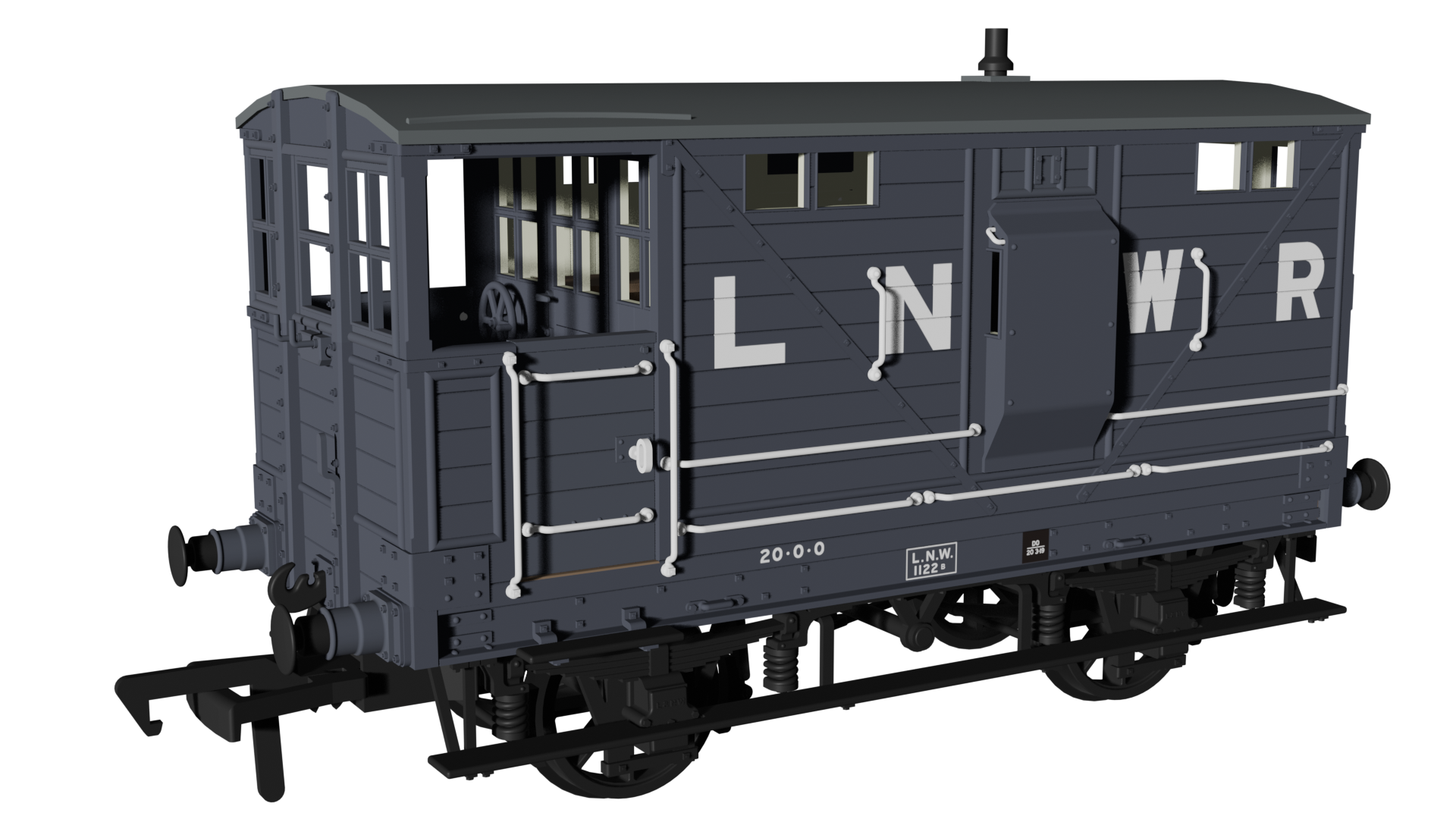Rapido Trains UK 987001 LNWR D17b Brake - LNWR No.1122b – Rails