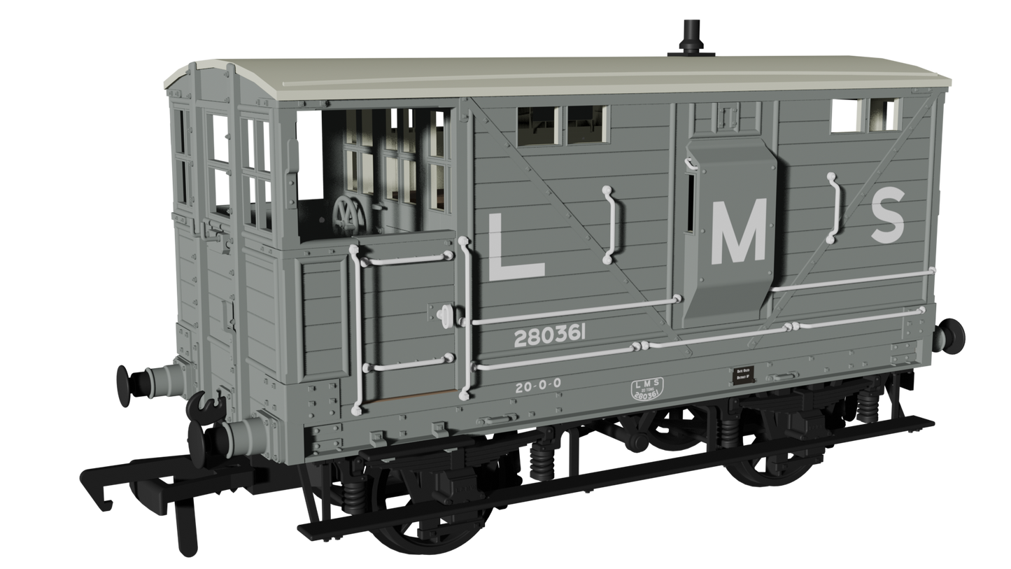 LNWR D17b Brake - LMS (pre-36) No.280361