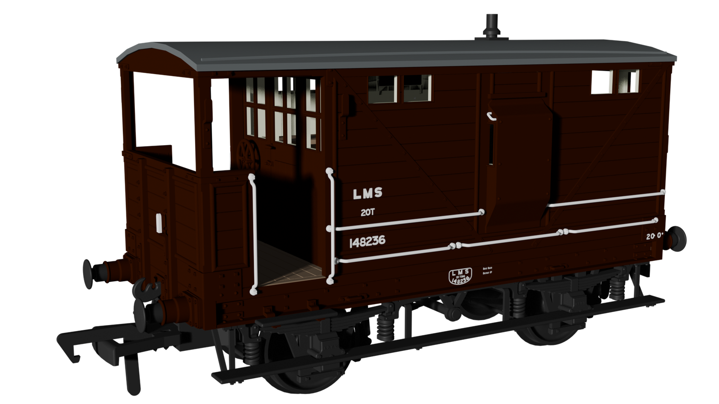 LNWR D17b Brake - LMS (post-36) No.148236