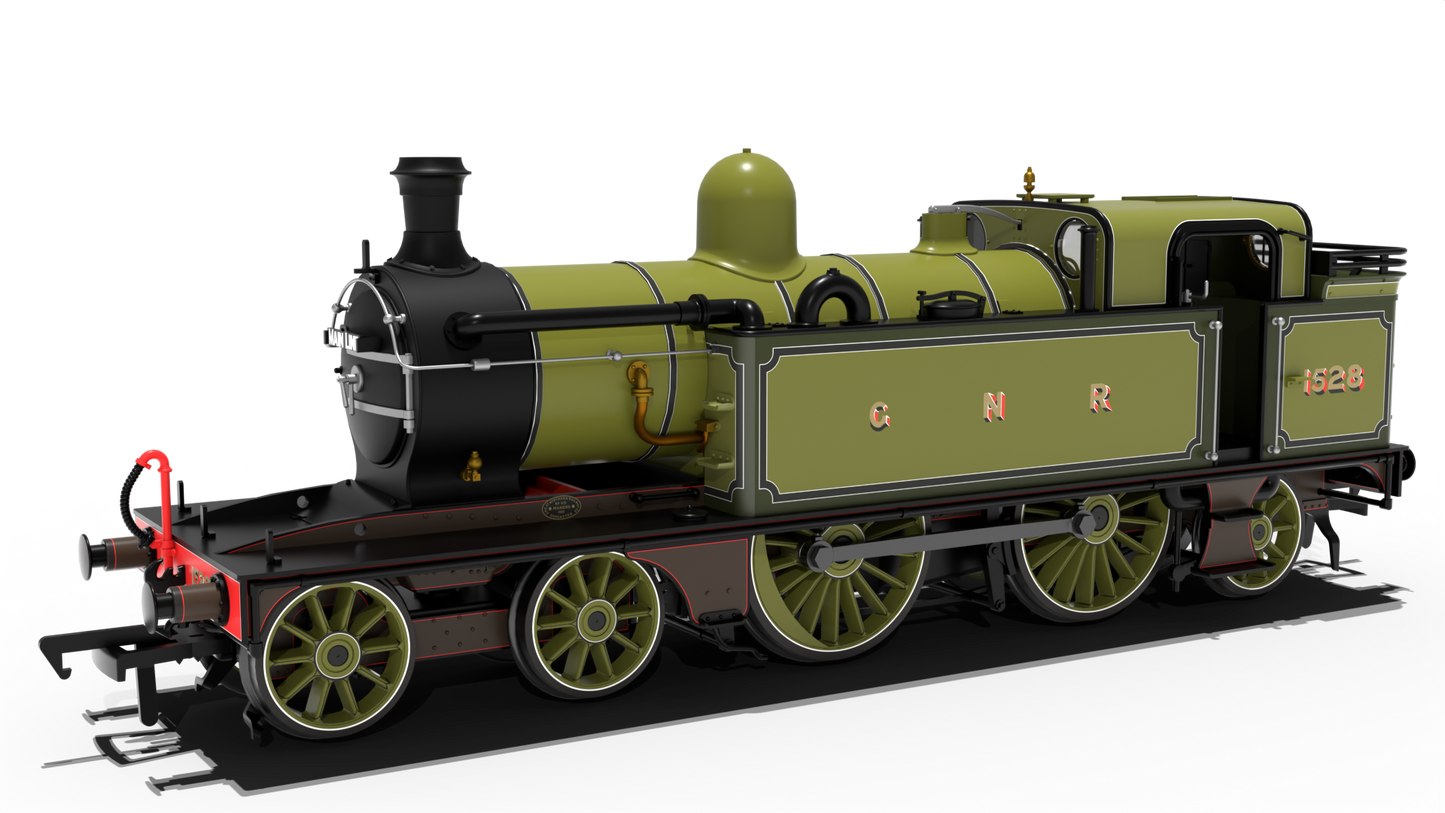 GNR C2 Tank No.1528 GNR Lined Green Steam Locomotive