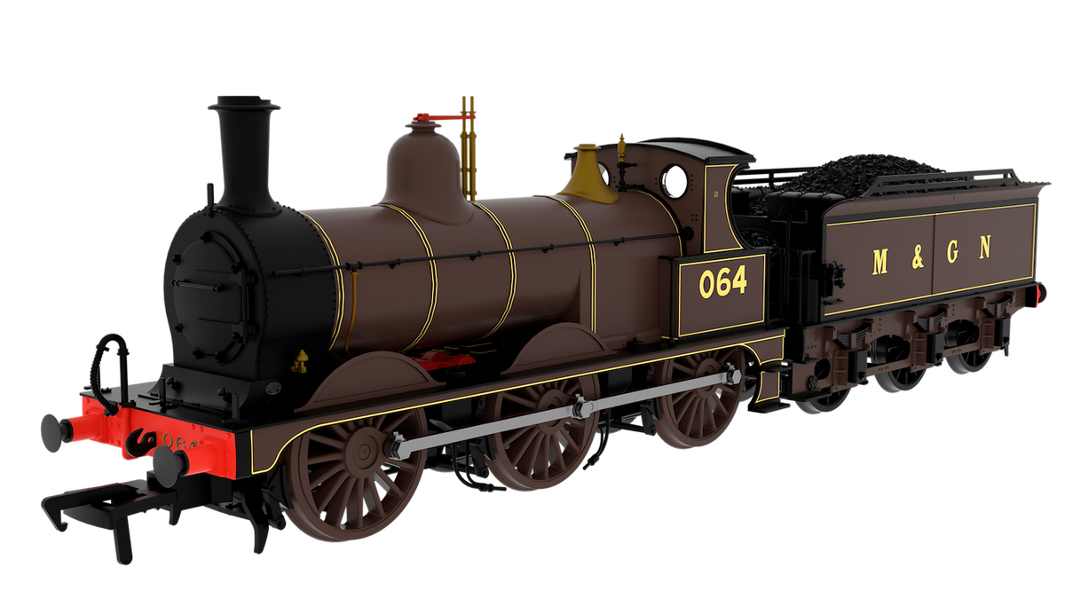 837015 MR Class M 0-6-0 - No.064 M&GN Dark Brown w/ LNER Number Steam Locomotive