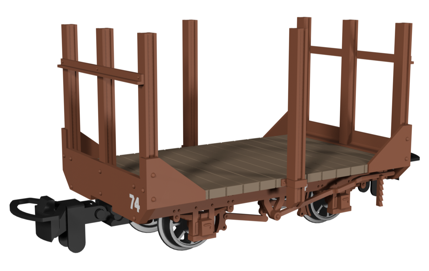 Stake Wagon -  Plain Rusty Brown No.74
