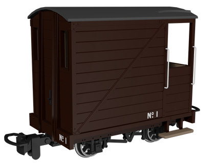 Single Veranda Brake Van -  Plain Brown No.1
