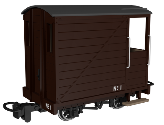 Single Veranda Brake Van -  Plain Brown No.1