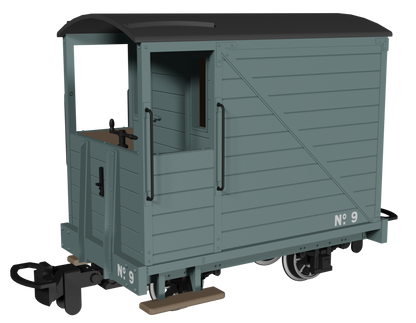 Single Veranda Brake Van -  Plain Grey No.9