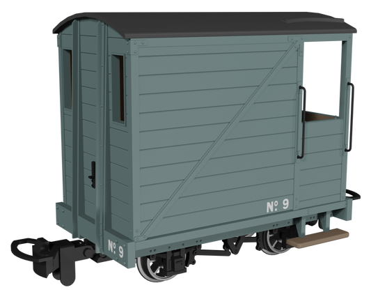 Single Veranda Brake Van -  Plain Grey No.9