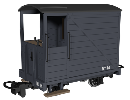 Single Veranda Brake Van -  Plain Dark Grey No.14