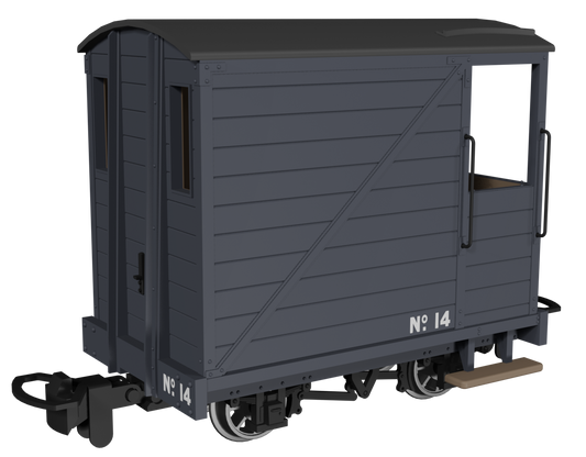 Single Veranda Brake Van -  Plain Dark Grey No.14