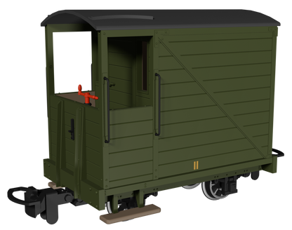 Single Veranda Brake Van -  Plain Green No.11