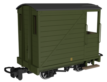 Single Veranda Brake Van -  Plain Green No.11